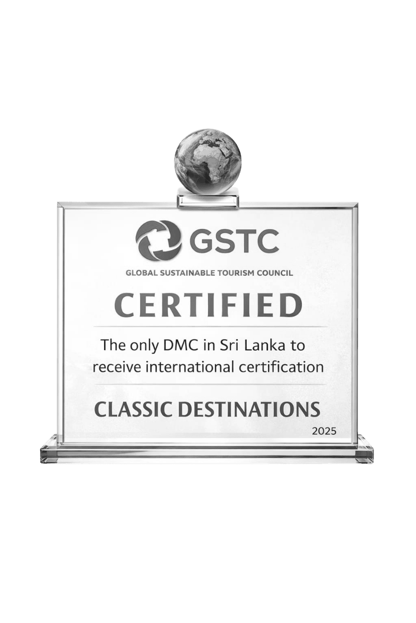  certification by the Global Sustainable Tourism Council (GSTC) as the only DMC in Sri Lanka to receive this international certification